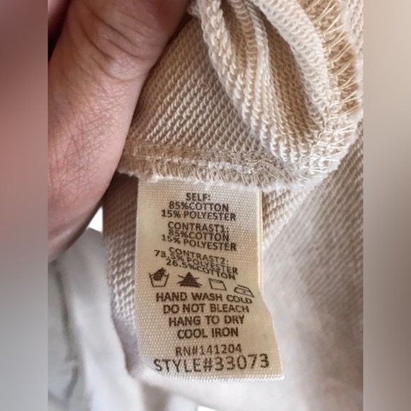 EUC Hem & thread Women’s SZ M Raw‎ Edge Distressed Wash Textured Boho Top - Picture 4 of 4